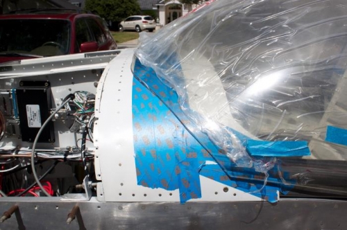 See how it now slopes along the canopy deck after a pie shaped piece was cut from each side.