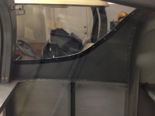 Co pilot backing strip. Underlap is 3/4 inch everywhere exc roll bar brace.