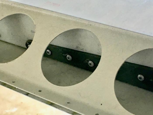 Beginning of the end.  CR3213-4-4 rivets installed on new work.