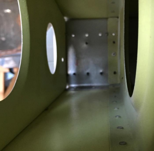 Inside 1st rib bay.  I'll use AN470AD4 rivets here.