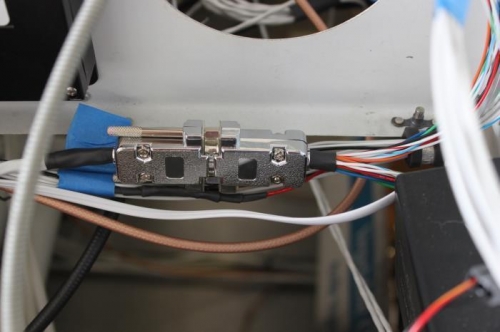 Network cable connection from rear fuselage to forward area.