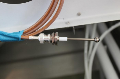 BNC into TED lollipop antenna.