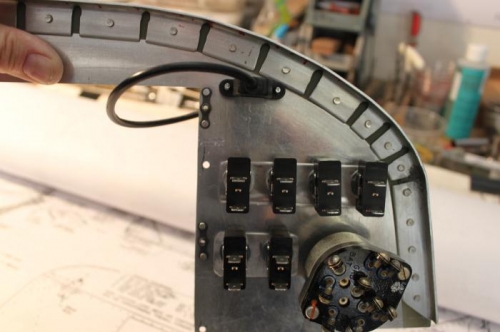 Connector on back of panel.