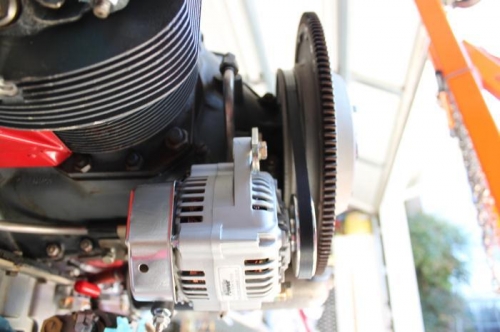 Replaced big Kelly alternator with PlanePower60 Amp. Crankshaft pulley is 7.5 inches.