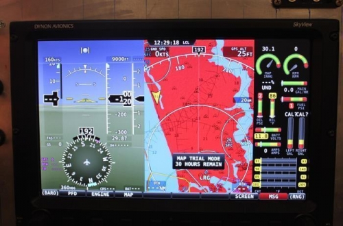 This screen means you've recognized the ADAHRS, EMS, and GPS...