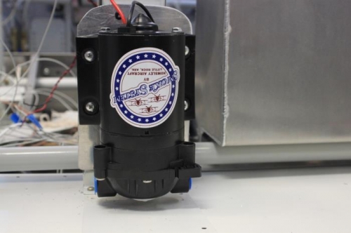 Pump has room under for any future floor covering.