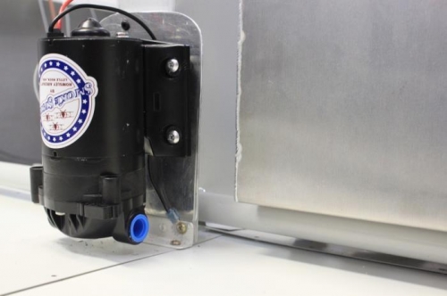 Tank hose wll connect here with a 90 deg elbow pointed at the tank outlet for a nice run.