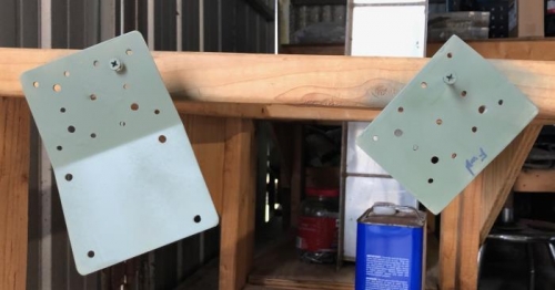 F681 on left. 1/4 inch spacer on right.