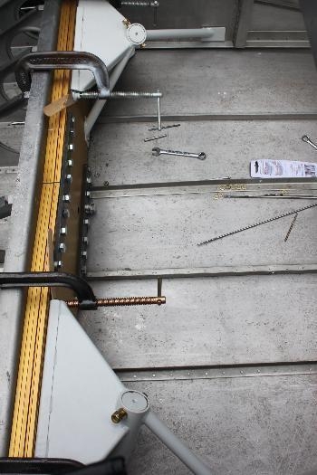 Clamped into position correctly.