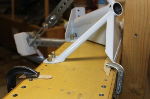 4 bottom outer holes get enlarged for AN4 bolts. The rest of spar weldment holes use AN3.