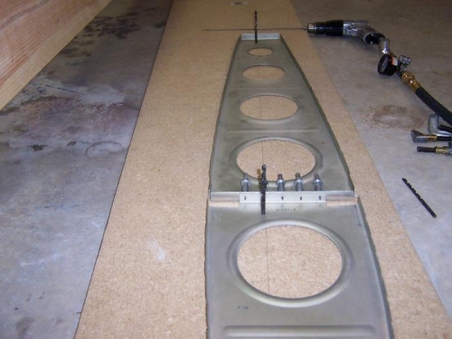 Laid out first leading edge match drill job.