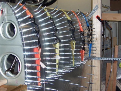 Done drilling top leading edge except rib A.