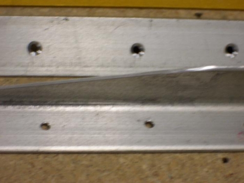 Countersank two replacement stiffeners