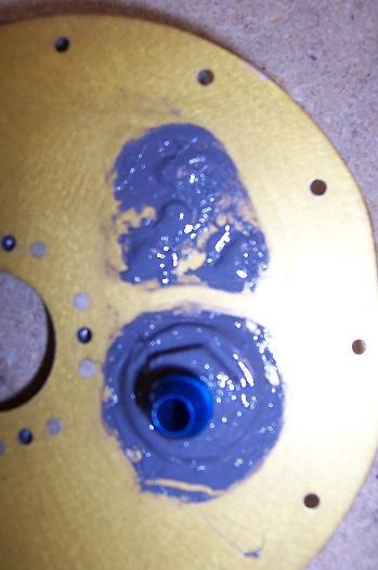 Fuel line fitting and 4 rivets to seal