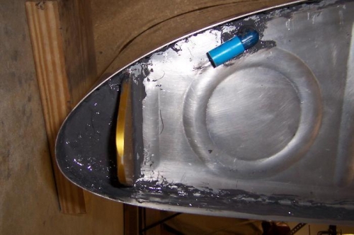 Tank attach angle installed