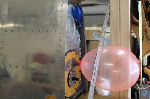 Used the tire inflation template screwed into the fuel level sender location.