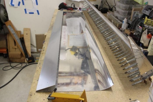 That is the top skin upside down.  The bottom skin/ribs are to the right..