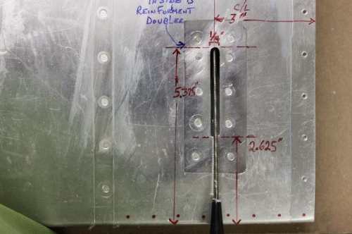 installed the reinforing plate