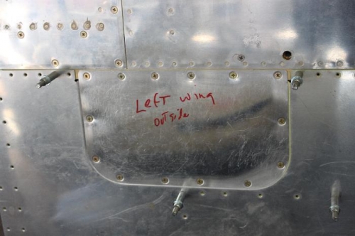 14 nutplates holding left wing inspection cover installed now.