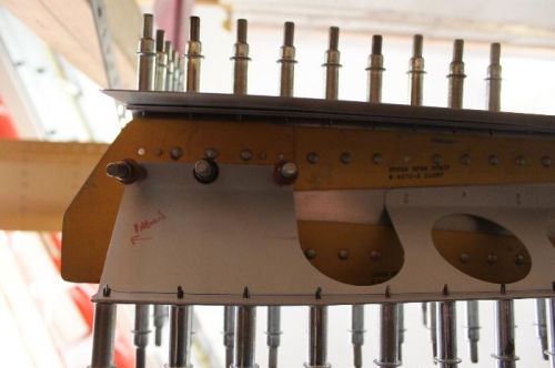 Inboard view showing fit and #30 holes for rear spar riveting
