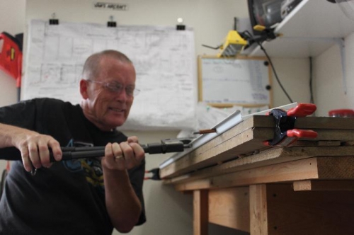 Squeeze the AN470AD4-4s at the rear of each rib.