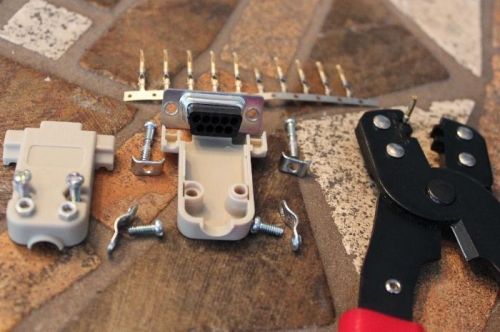 All the parts of the D Sub Connection