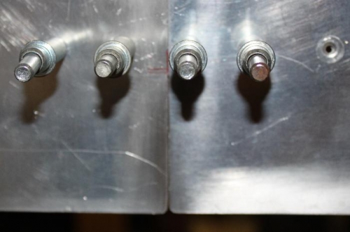 How top skins lay together after the cut.