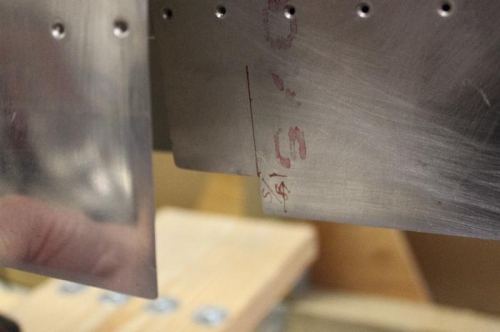 Bottom skin Flap hinge area cutout. 5/8