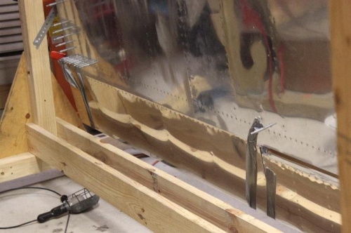 Top sking  done except 3 inboard ribs