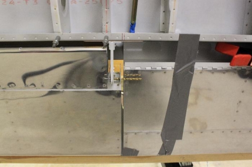 Flap/aileron gap is .250 inches