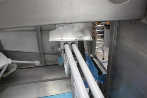 Center rudder tube support added and drilled in place.