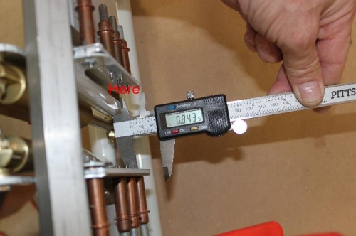 Left pedal measurement to have same angle on brake pedal as right foot.