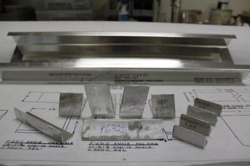 Two of the small angles will get a 100 degree slant on the ends to match the plan slope.