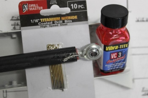 1/16 hole drilled through bearing shoulder.