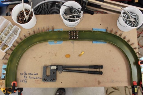 The etch primer did not have to be removed from the countersinks or drill holes.