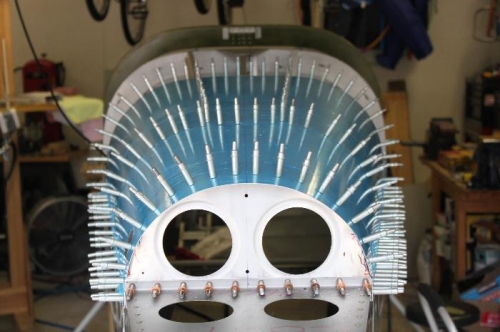 That aft deck angle that has #30 clecoes interfered with the top skin a little.