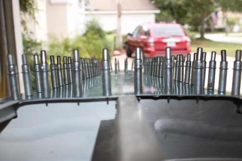 Used #41 drill bit except for few holes where I needed a 12 inch bit. Used #40 for those.