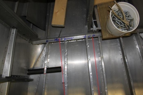 F626 web should be 9 5/8 from centerline.  Left red line is proper placement.