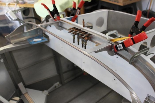 This shows the fitted frame after I drilled the connector plate.