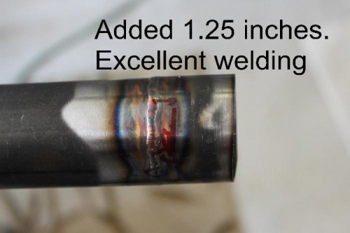 Beautiful Weld by Vans Aircraft. Thanks Ken S. The red is marker ink by me.