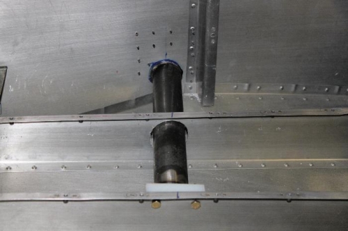 Pilot Step tube drilled and bolted in place