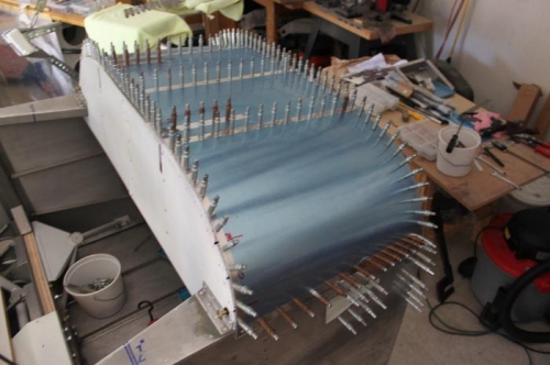 Will use one oops rivet on the co pilot side top rib all the way in the front.