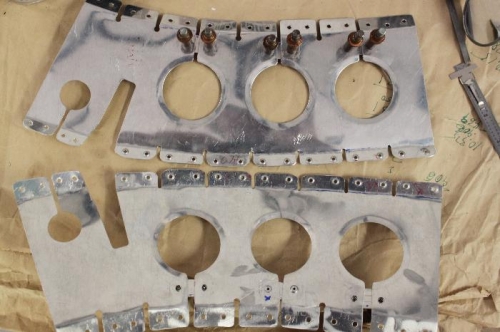 Tabs facing each other were trimmed to clear the instrument panel top angle.