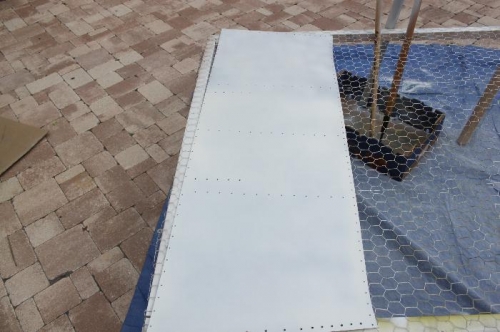 Forward top skin ready to rivet later.