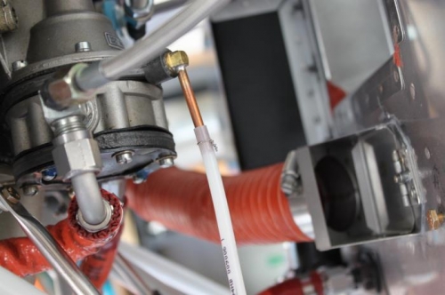 Safety wire clamp. The fitting is actually already very tight.