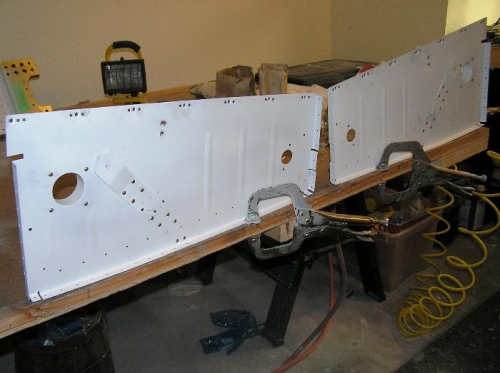Backside of the Completed  Right and Left Inboard Seat Rib sub-assembly