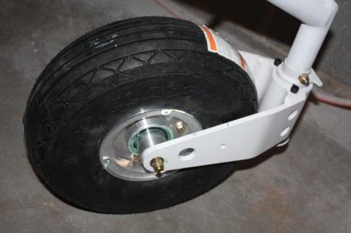 Nose Wheel and Tire Assembly Torqued to 26 pounds Side Pull