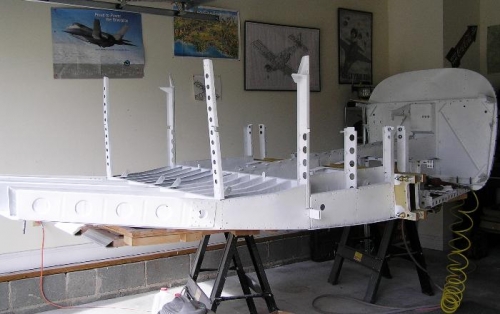 Step 4, Mid Fuselage Connected (bolted) to the Fwd Fuselage Assembly