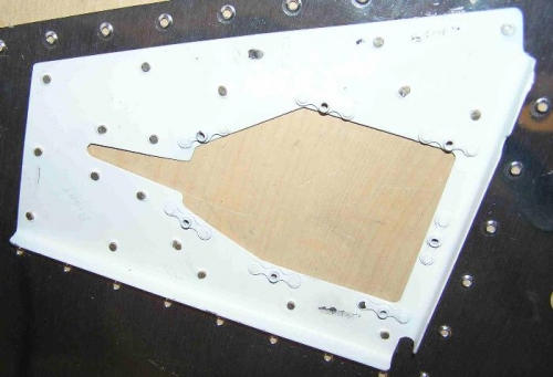 Nut and Reinforcement Plate attached to Skin E-1001 Bottom