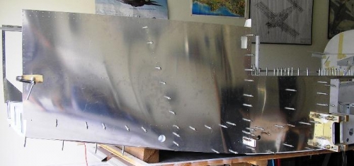 F-1070 R Mid Side Skin Panels with the Fuselage Body.